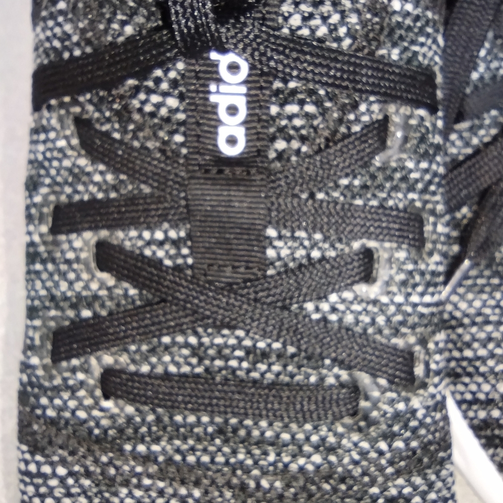 SOLD🌹adidas CLOUDFOAM PURE SHOES Sz 7 Med Blk/Blk/White Pull-on NEVER WORN - Picture 2 of 8